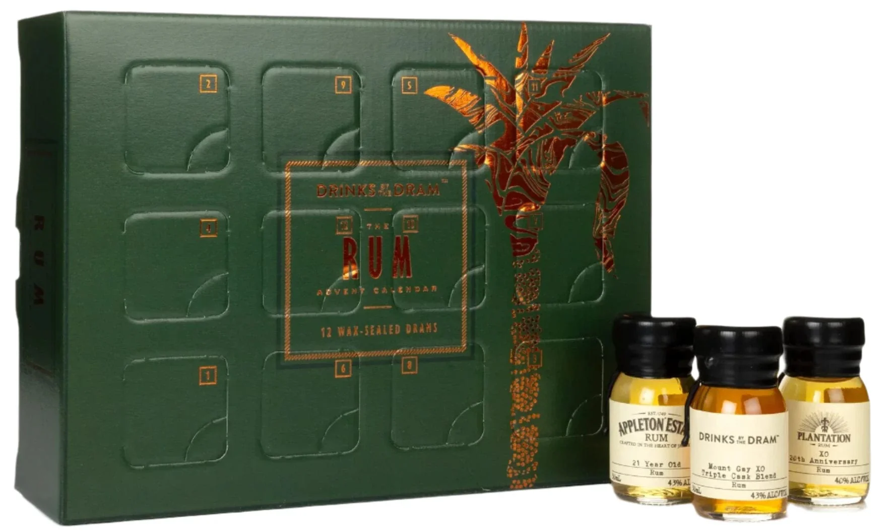 Drinks by the Dram 12 Day Rum Advent Calendar 2024 12x3cl