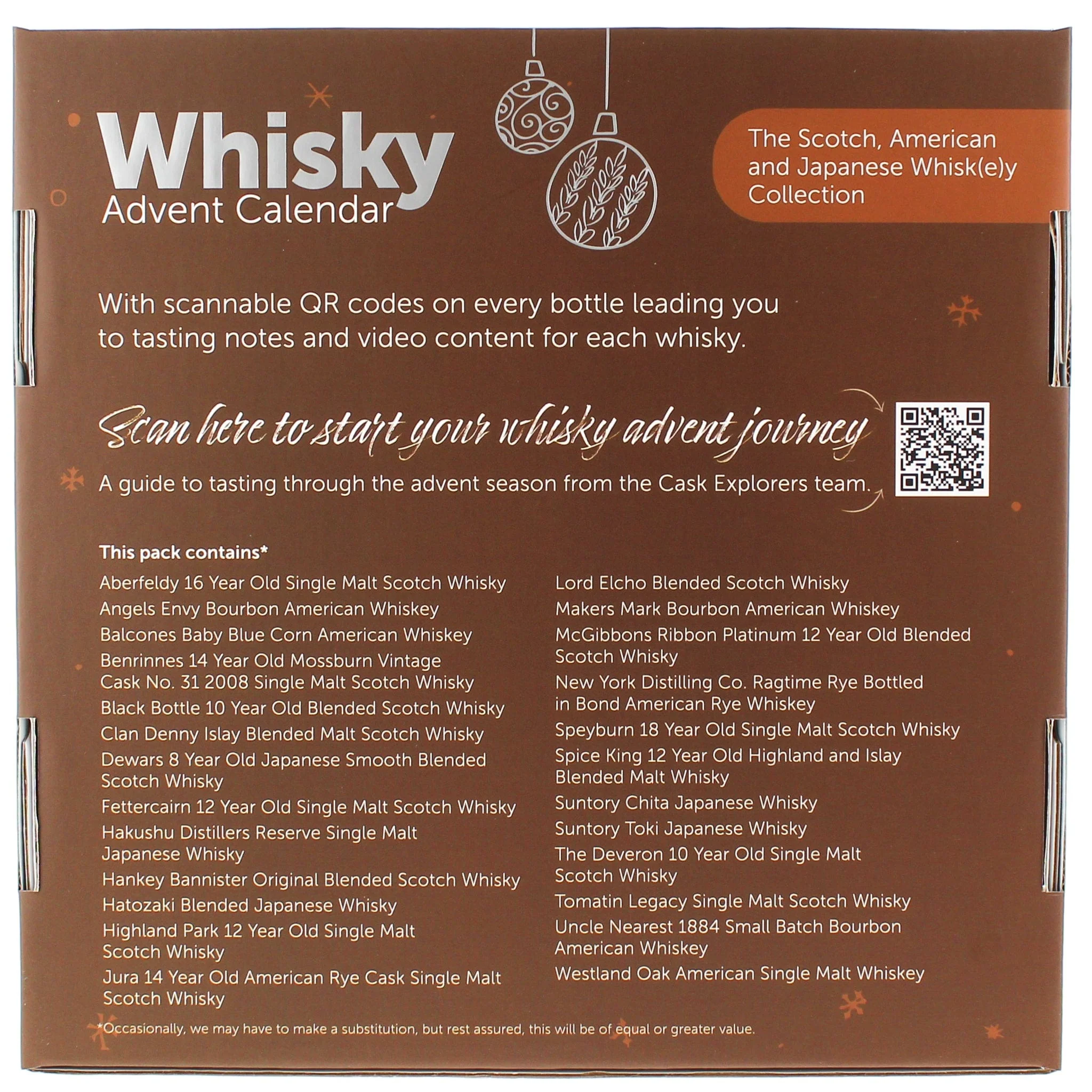 25 Day Scotch/ USA/ Japanese Whisky Advent Calendar 2023 25x3cl - Image 2