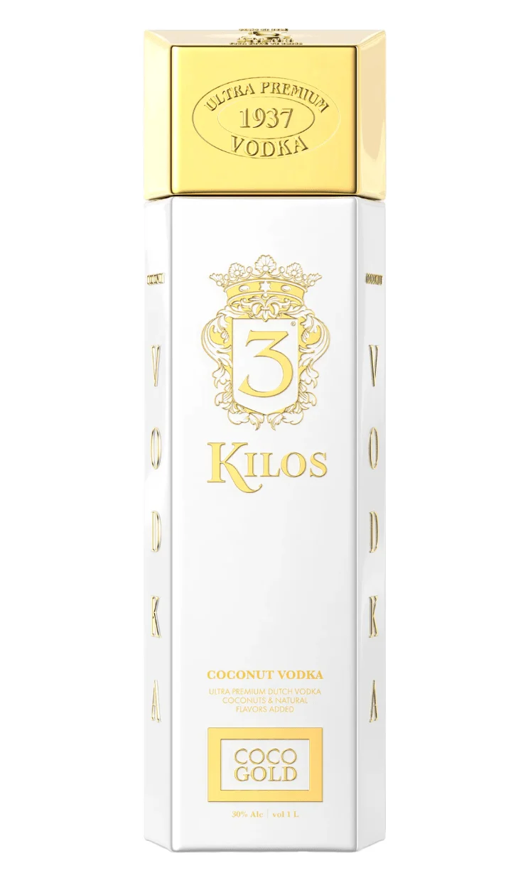 3 Kilos Coconut Gold Vodka 1L