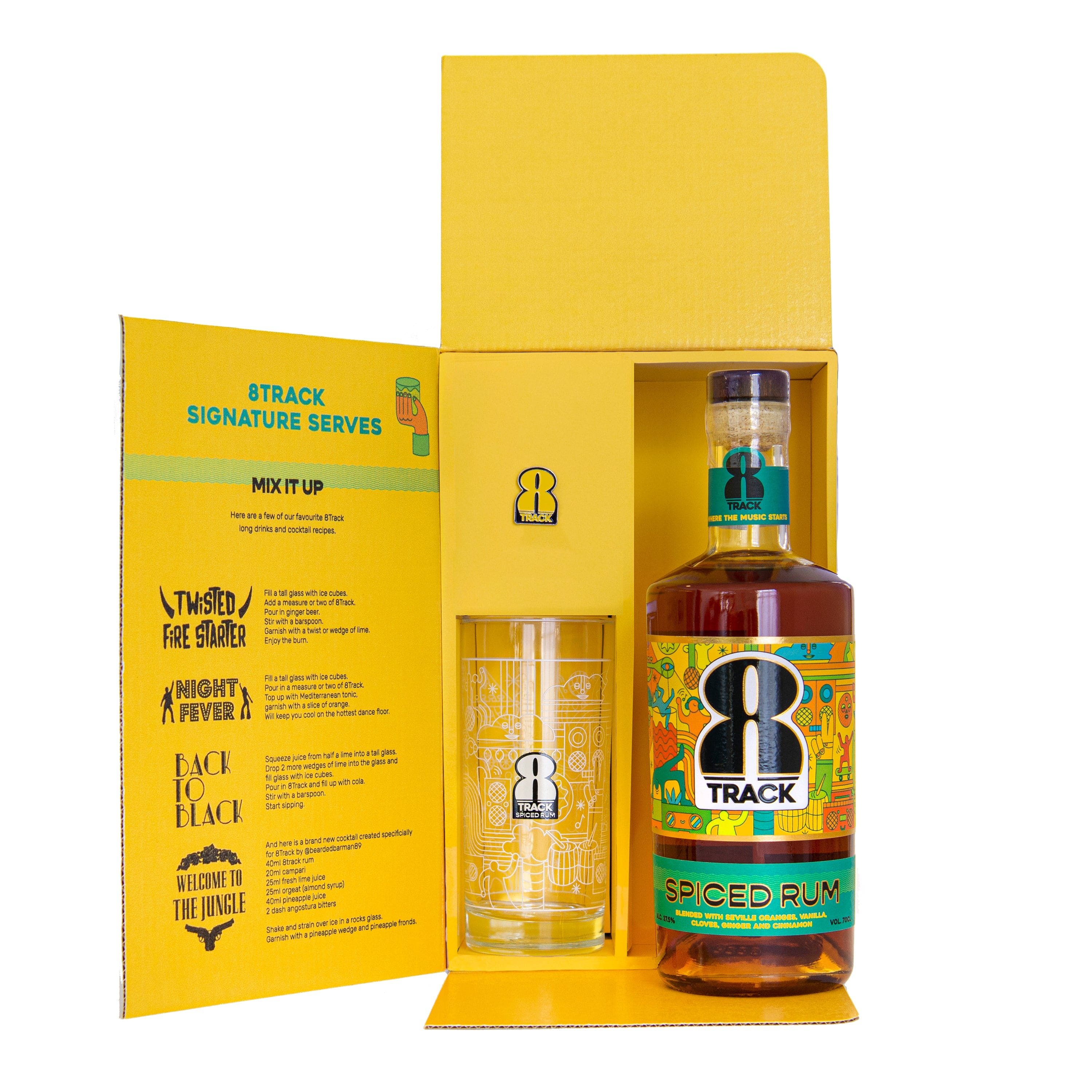 8Track Spiced Rum Gift Pack 70cl - Image 2