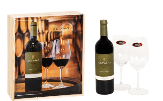 Altano Douro Organic Red x2 Glasses in Wooden Box 75cl