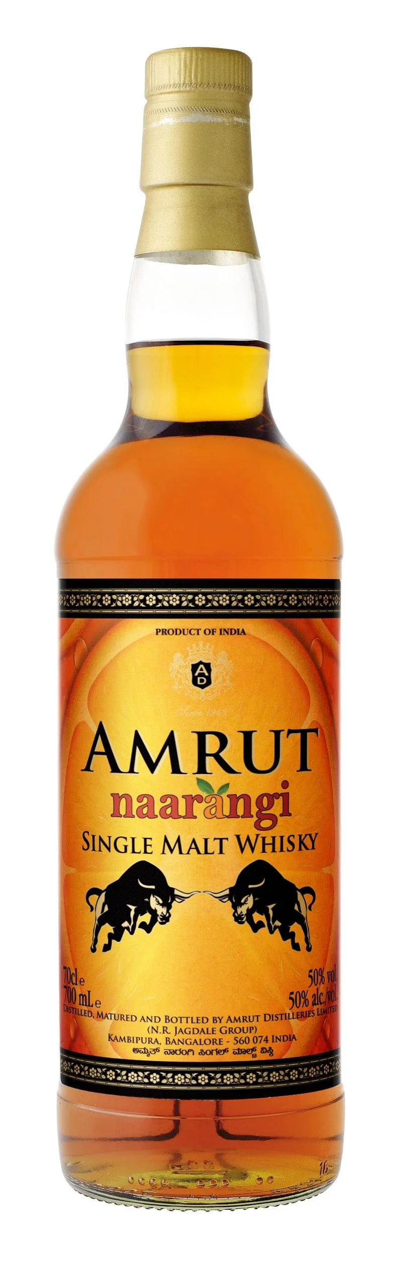 Amrut Naarangi Single Malt Indian Whisky 70cl