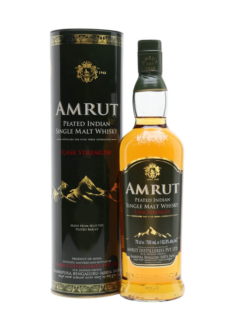Amrut Peated Cask Strength Single Malt Indian Whisky 70cl