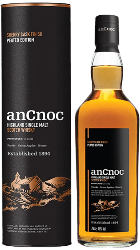 anCnoc Sherry Cask Finish Peated Edition Single Malt Scotch Whisky 70cl