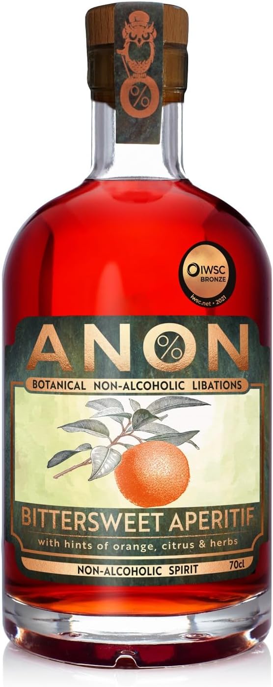 ANON Bittersweet Non Alcoholic Aperitif Alternative Spirit 70cl