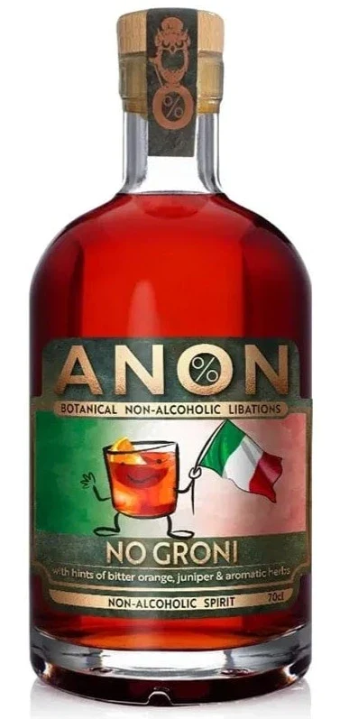 ANON No Groni Non Alcoholic Cocktail Alternative Spirit 70cl