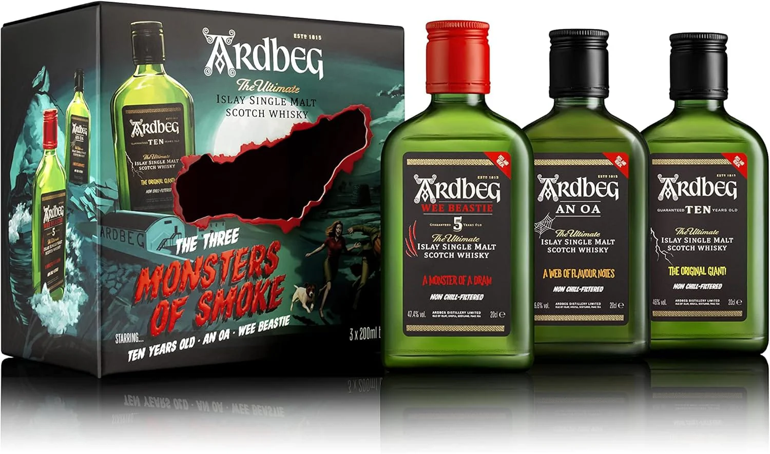 Ardbeg Monsters of Smoke Whisky Gift Set 3x20cl