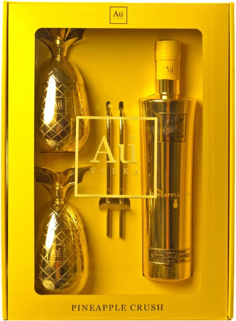 Au Vodka Pineapple Crush Gift Set 70cl