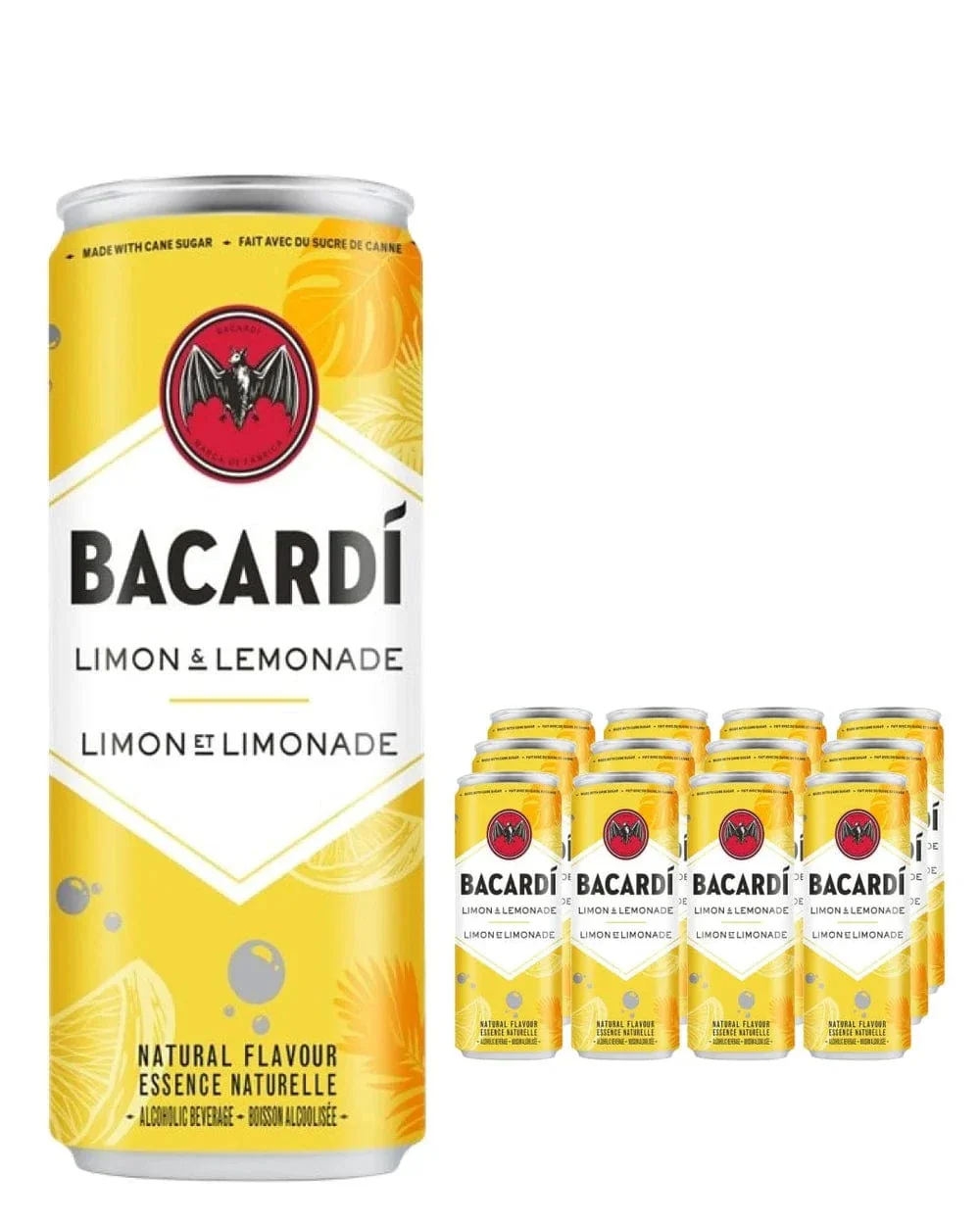 Bacardi Limon & Lemonade RTD Cans 12x250ml
