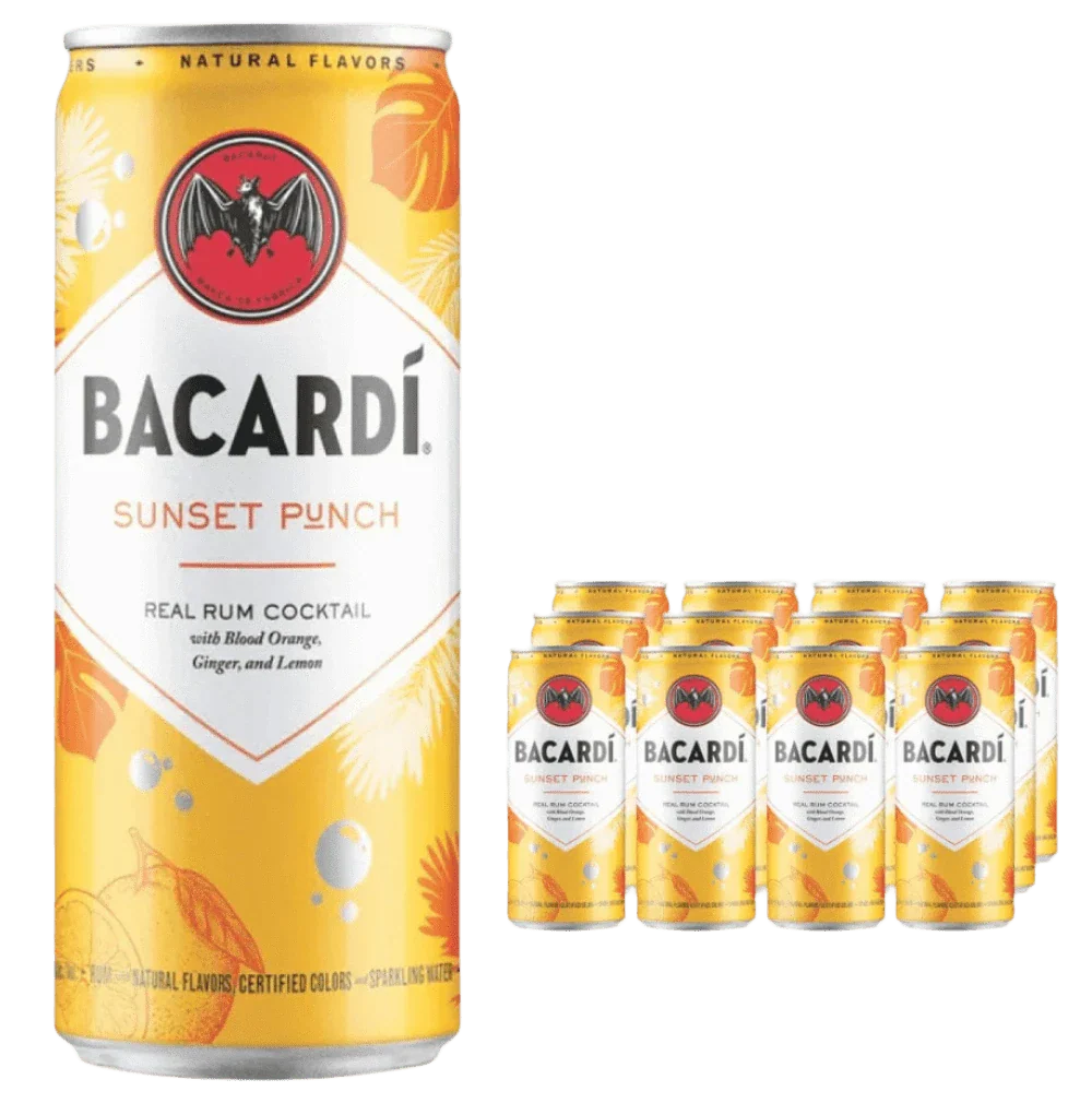 Bacardi Sunset Orange RTD Cans 12x250ml