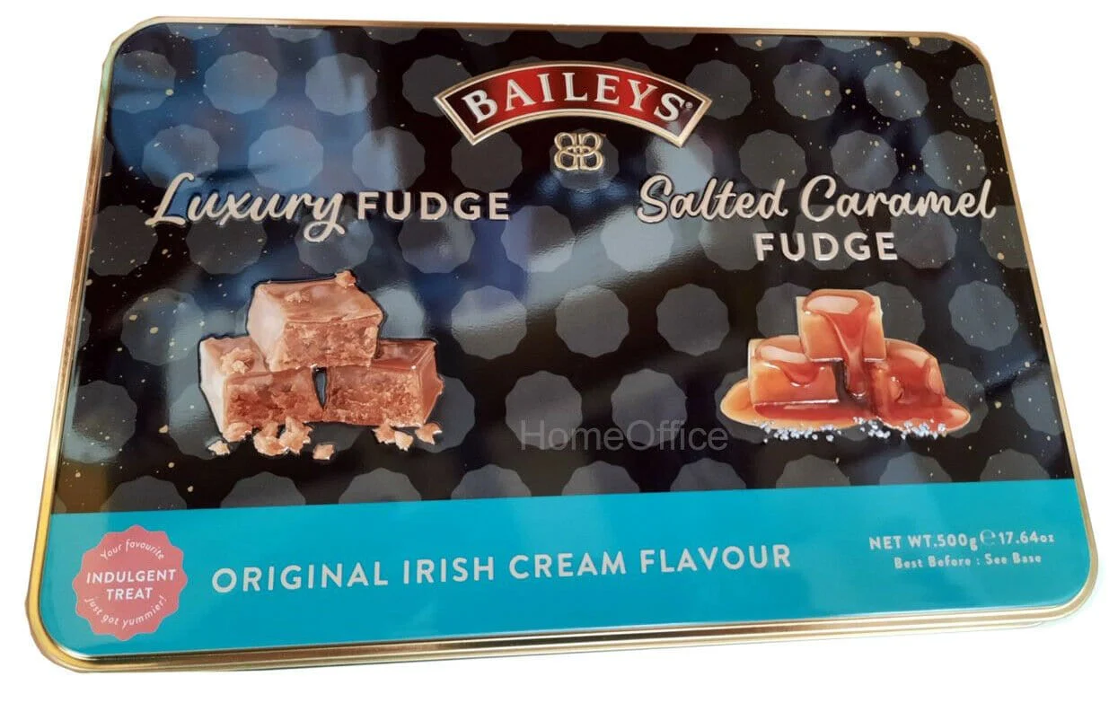 Baileys Luxury Fudge and Salted Caramel Fudge 500g Tin