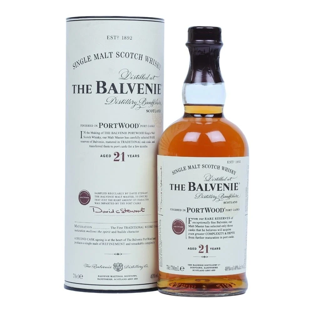 Balvenie 21 Year Old Port Wood Single Malt Scotch Whisky Old Bottling 70cl