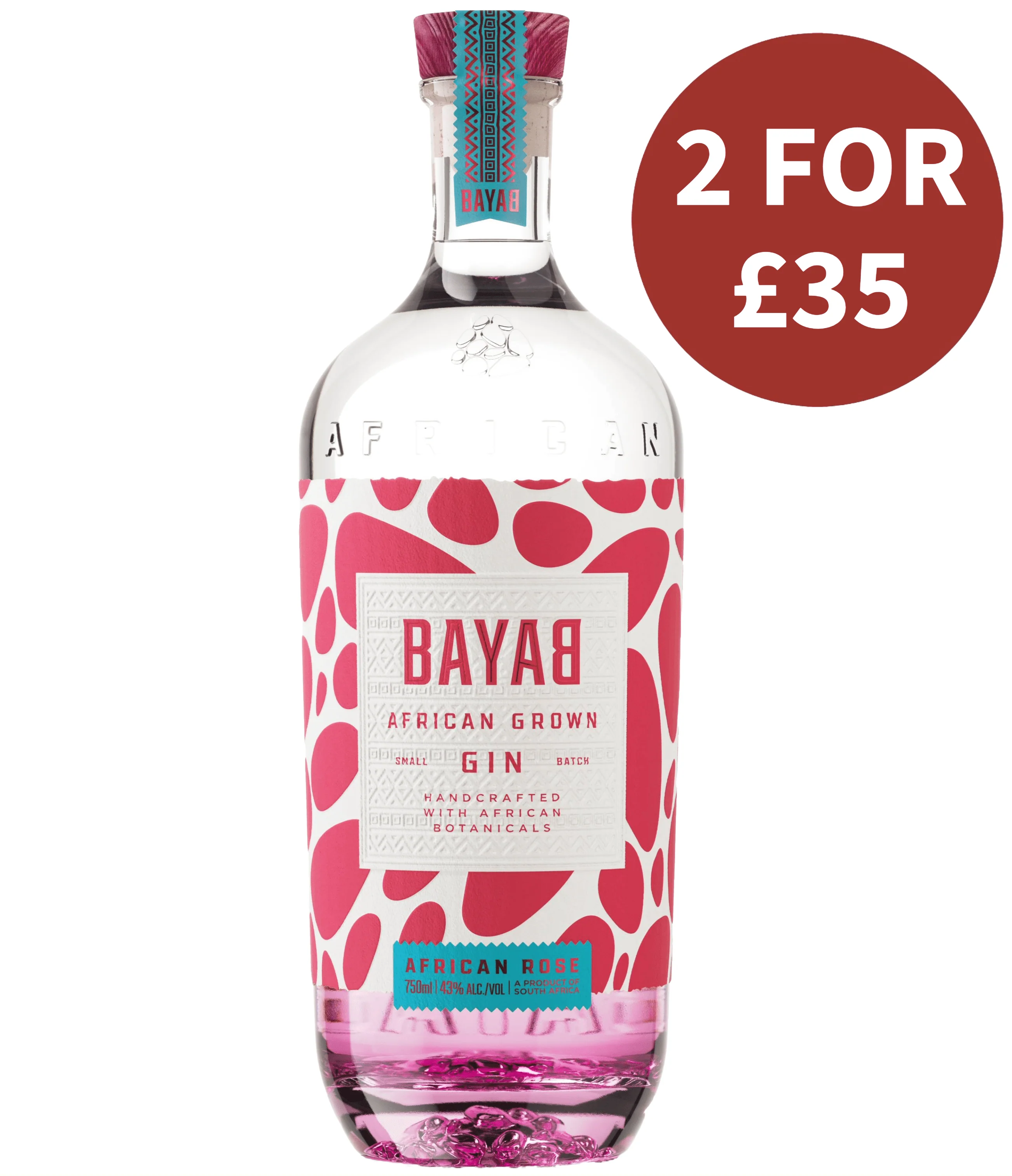 Bayab African Grown Rose Gin 70cl
