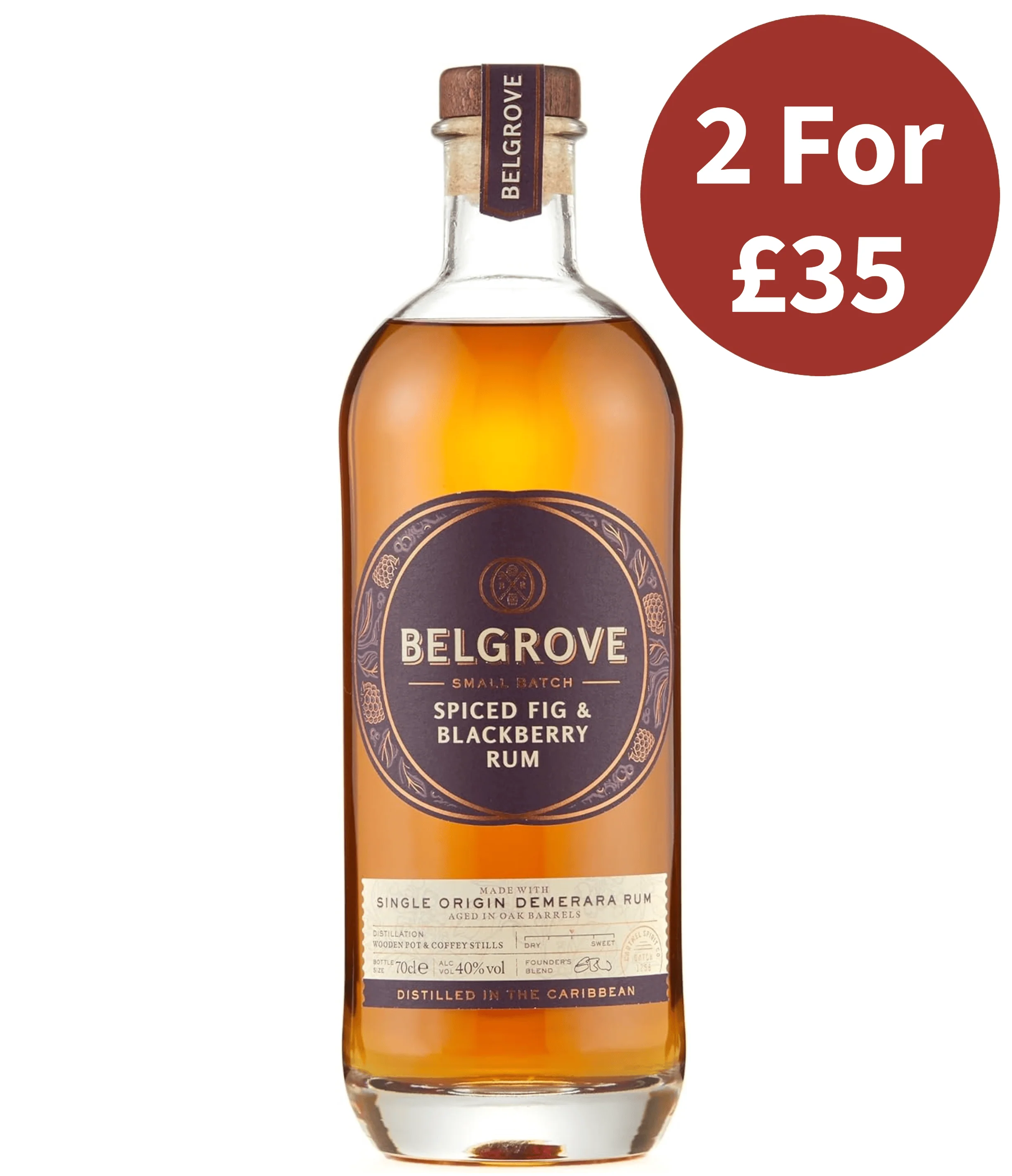 Belgrove Spiced Fig & Blackberry Rum 70cl