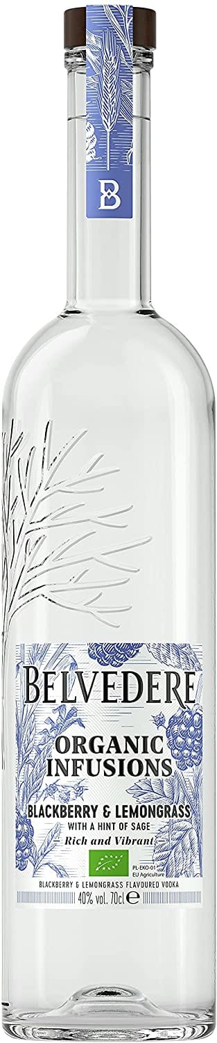 Belvedere Organic Infusions Blackberry & Lemongrass Flavoured Vodka 70cl