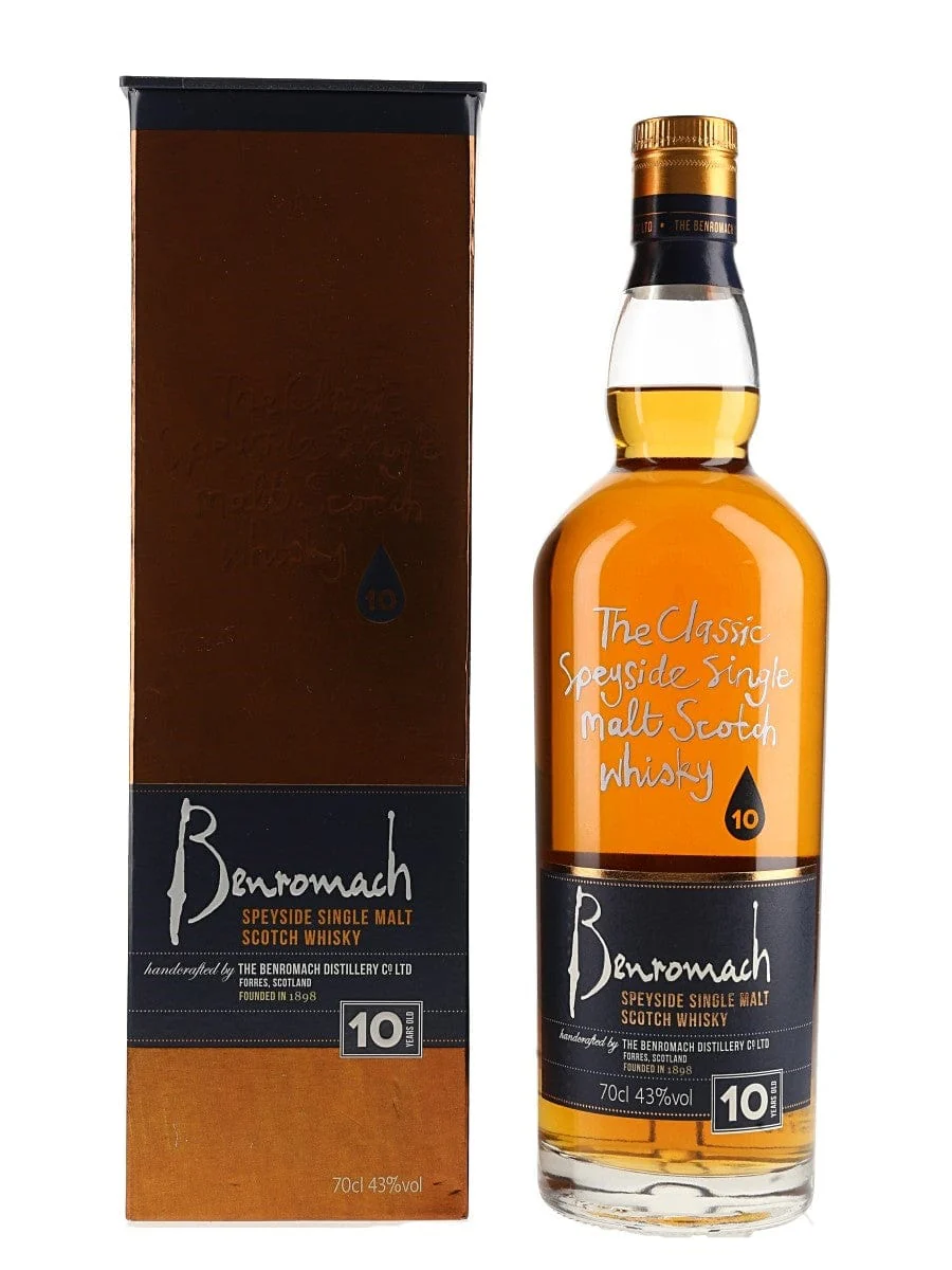Benromach 10 Year Old Single Malt Scotch Whisky Old Presentation 70cl
