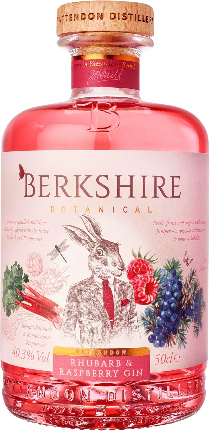 Berkshire Rhubarb & Raspberry Gin 50cl