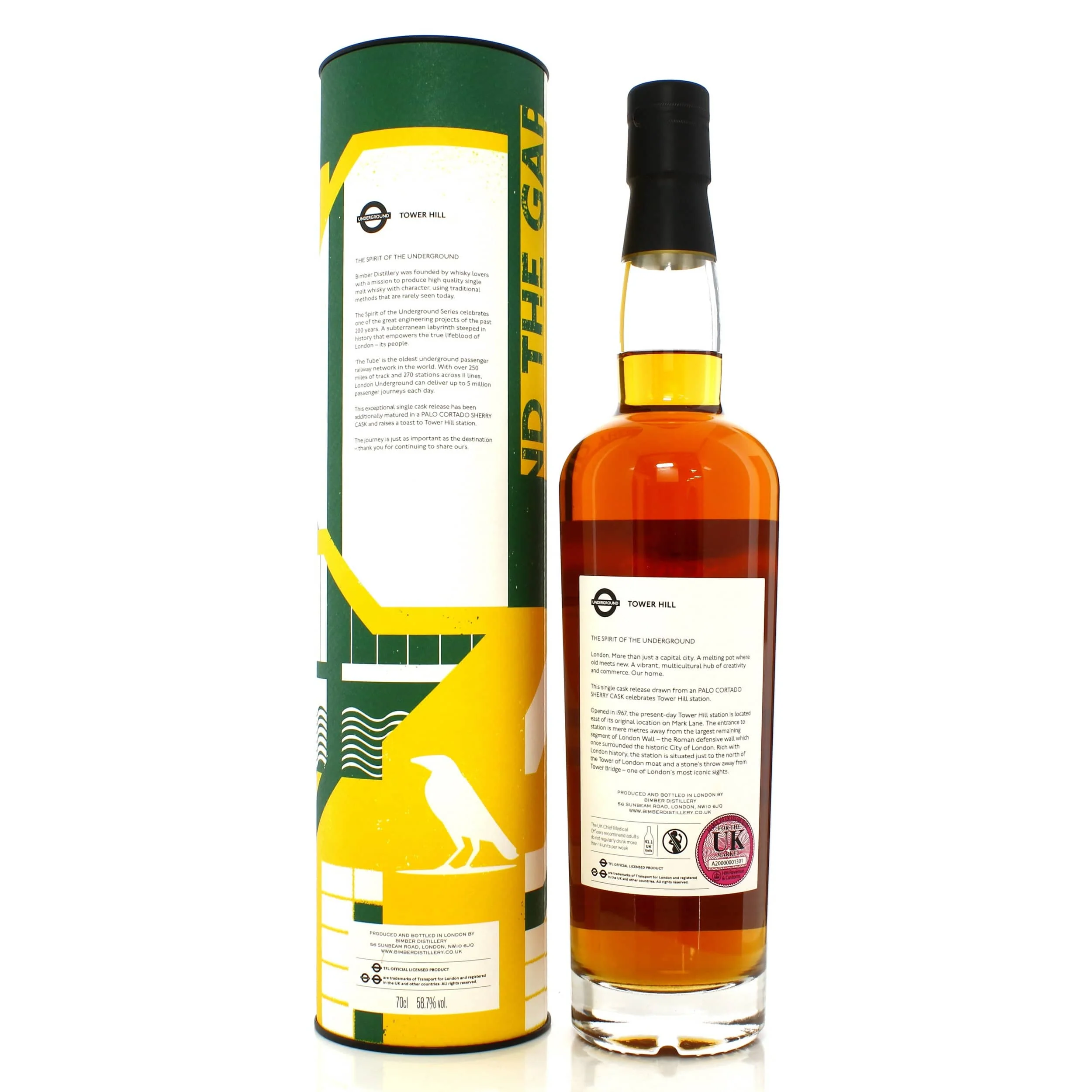 Bimber Single Cask #302/13 The Spirit of the Underground - Tower Hill 70cl - Image 2