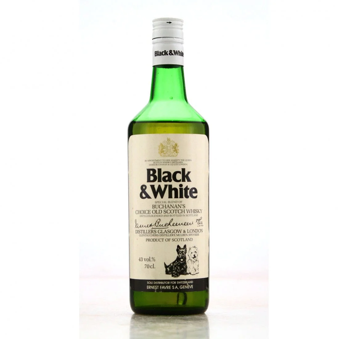 Black And White Scotch Whisky 1980S / Switzerland 70cl