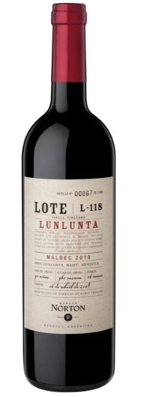Bodega Norton Lote L-1 Lunlunta Single Vineyard Malbec 2020 75cl