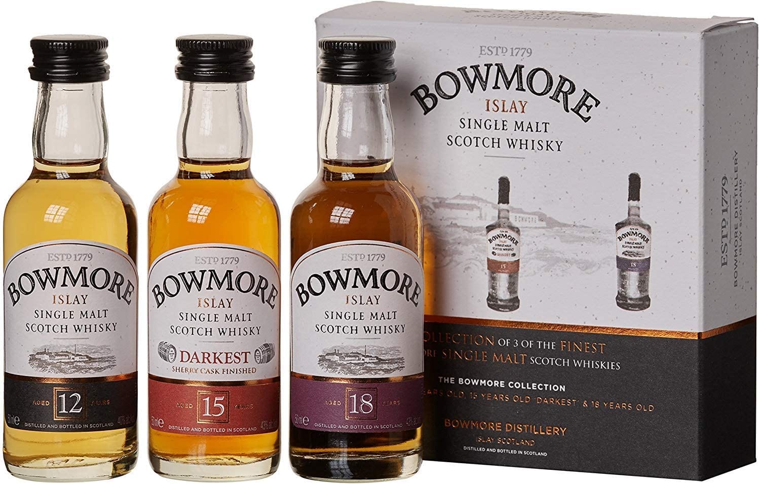 Bowmore Single Malt Whisky Miniature Gift Set 3x5cl