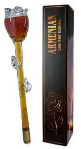 Brandy Filled Rose Decanter 20cl