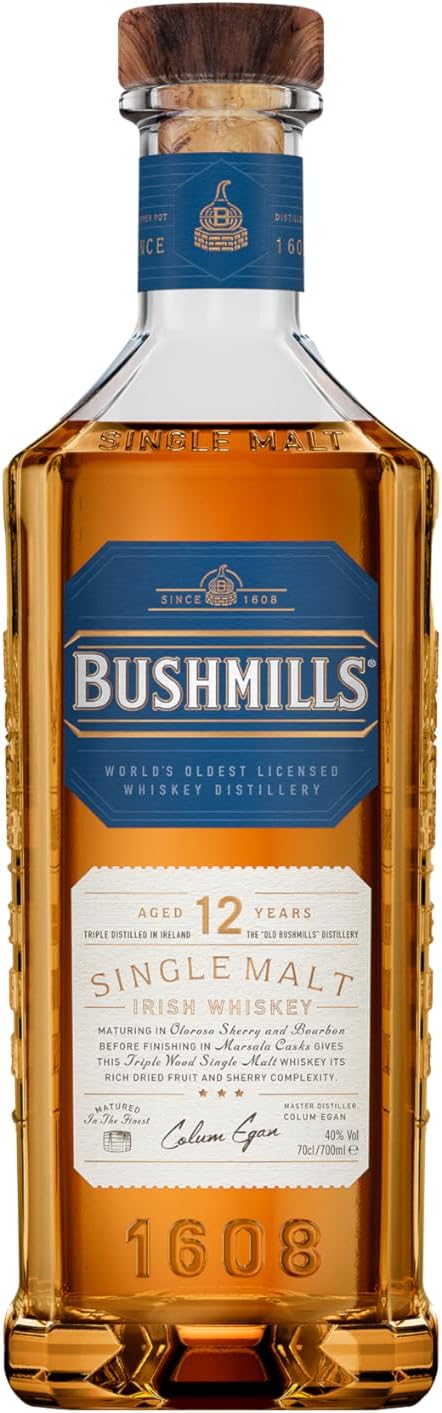 Bushmills 12 Year Old Single Malt Irish Whiskey 70cl - Image 2