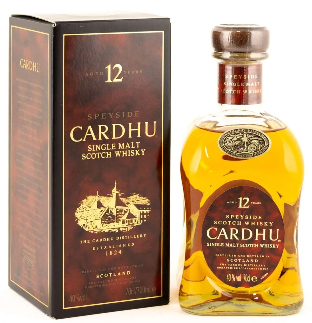 Cardhu 12 Year Old Single Malt Scotch Whisky Old Design 70cl