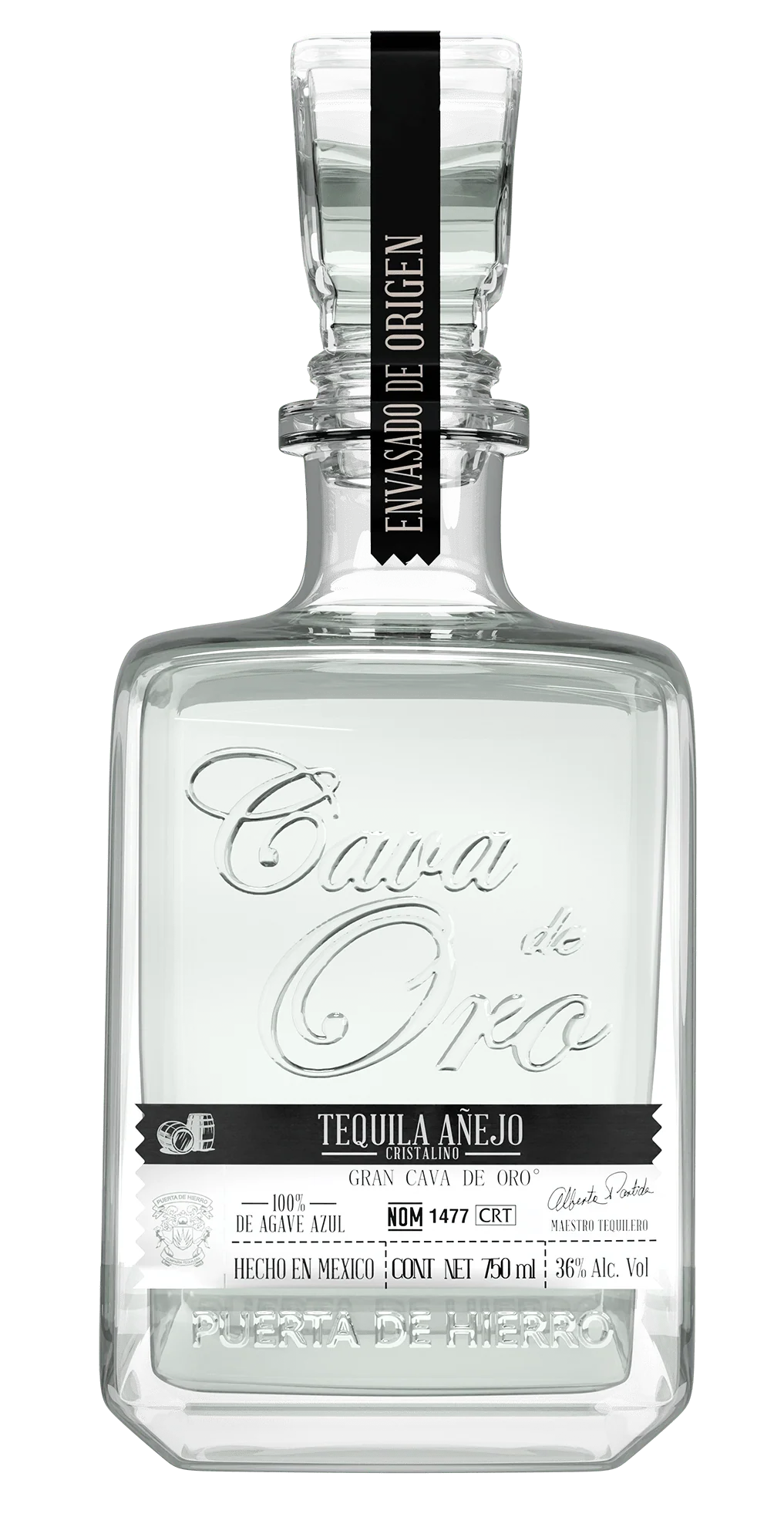 Cava De Oro Tequila AƱejo Cristalino 70cl