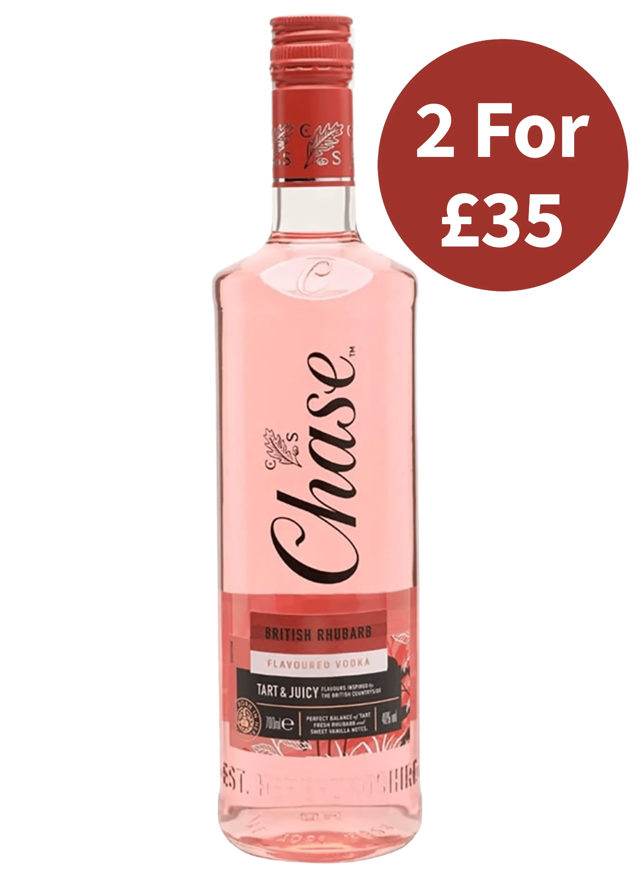 Chase British Rhubarb Vodka 70cl