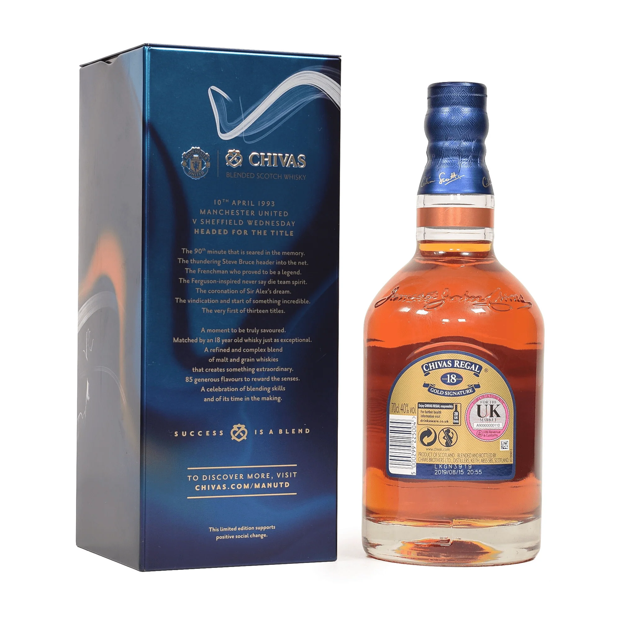 Chivas Regal 18 Year Old Gold Signature Manchester United Limited Edition 70cl - Image 2