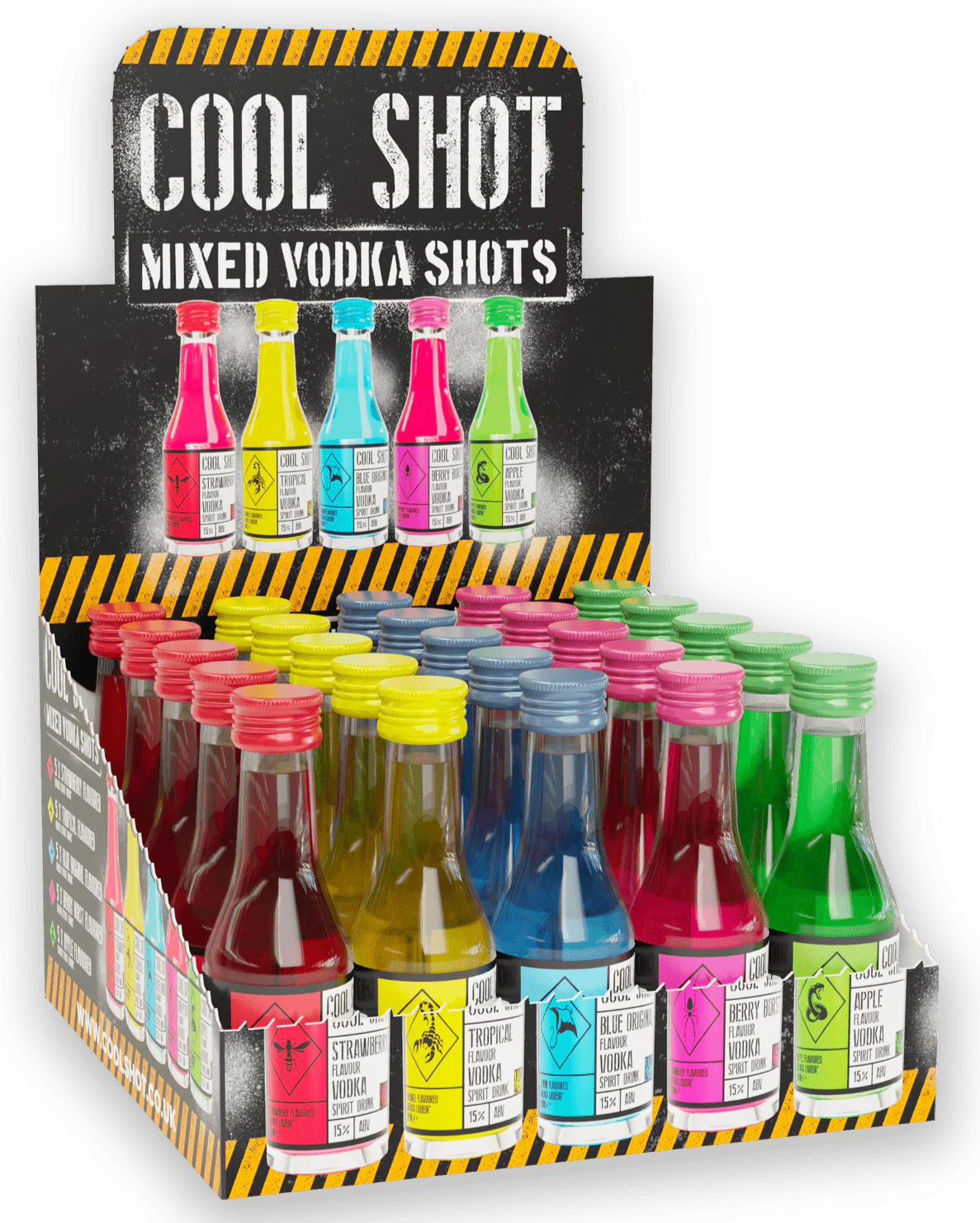 Cool Shot Mixed Vodka Shots 25x2cl