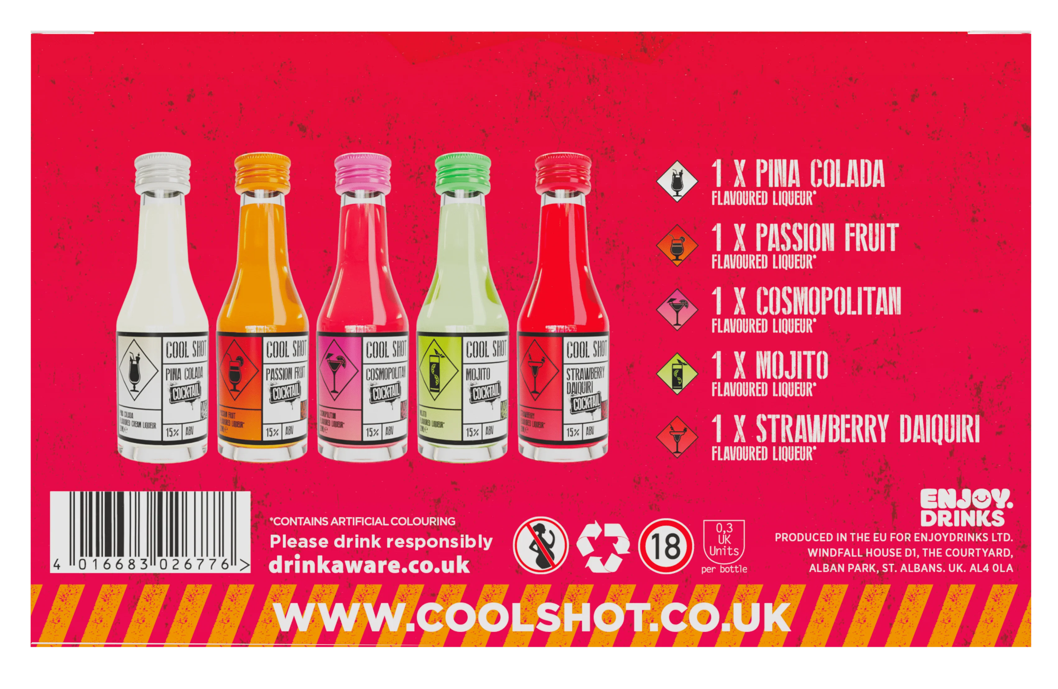 Cool Shot Mixed Cocktail Shots 5x2cl - Image 2