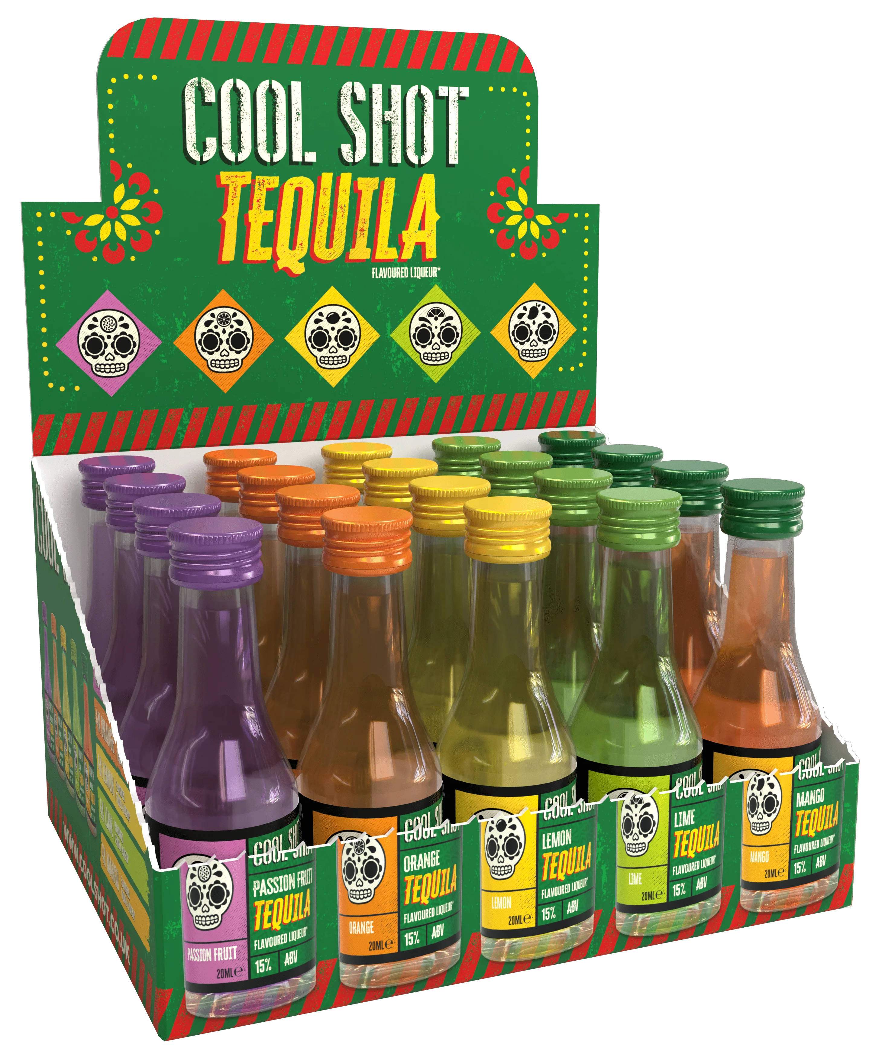 Cool Shot Mixed Tequila Shots 20x2cl