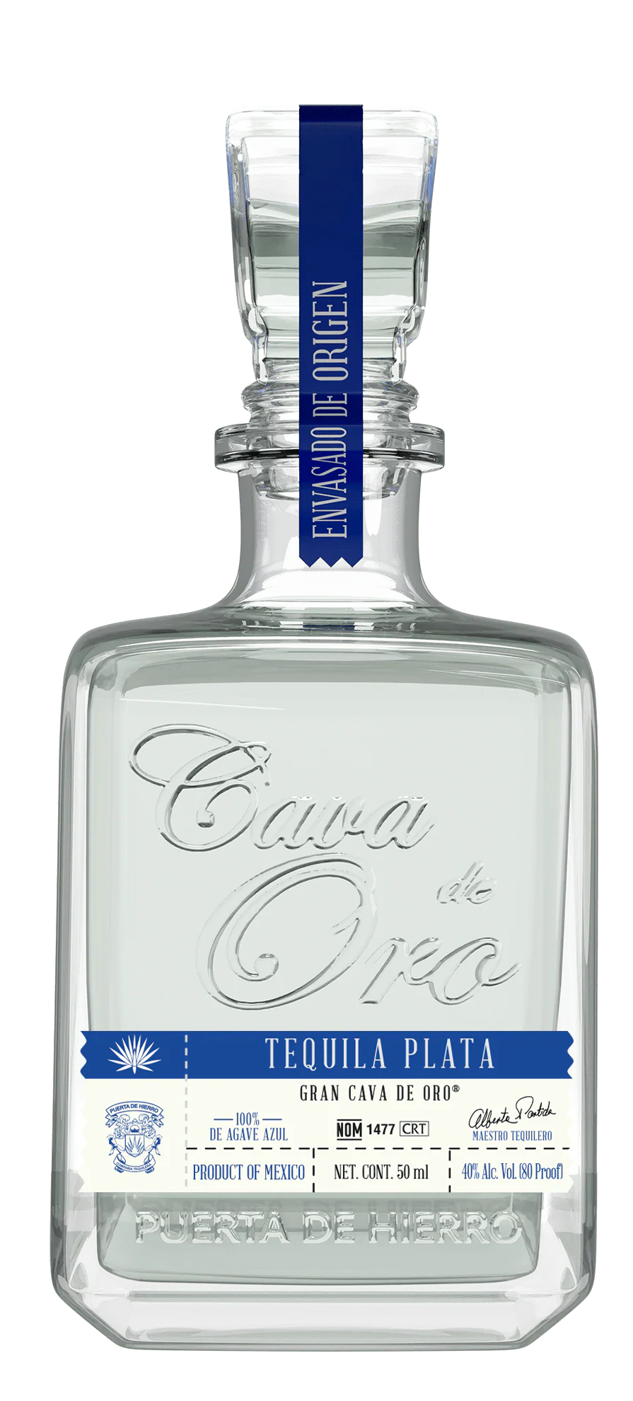 Cava de Oro Plata Tequila 100% Agave 5cl