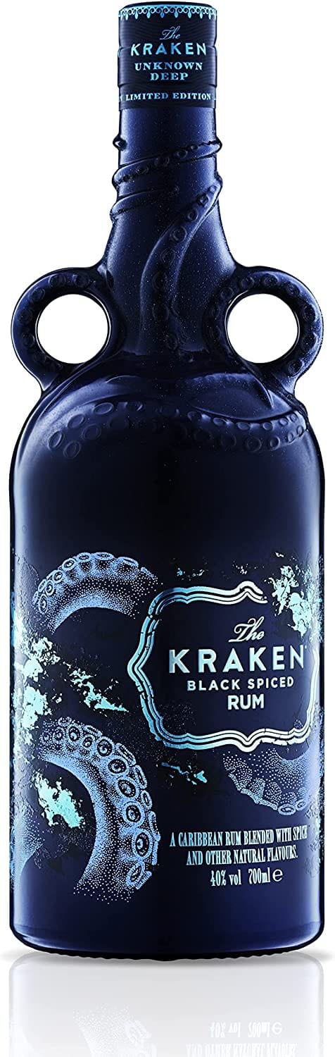 The Kraken Black Spiced Rum Limited Edition Deep Sea Bioluminescence Bottle 70cl