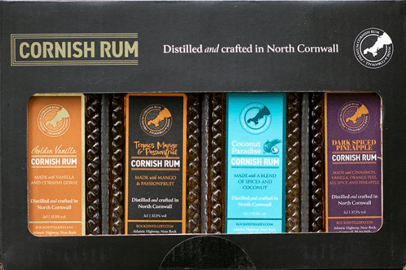 Cornish Rock Rum Miniatures Gift Set 4x5cl