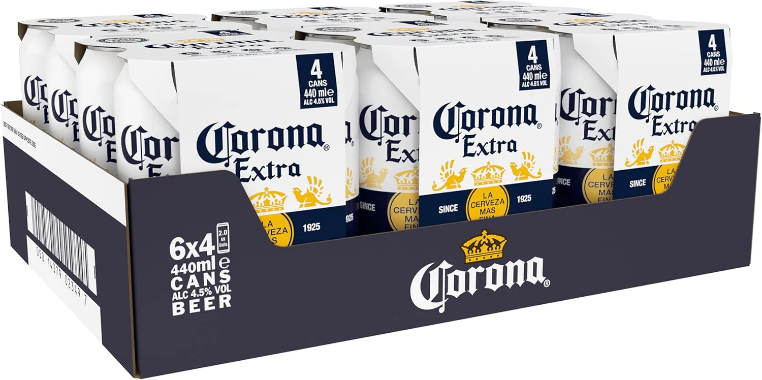 Corona Extra Lager Beer Cans 24x440ml