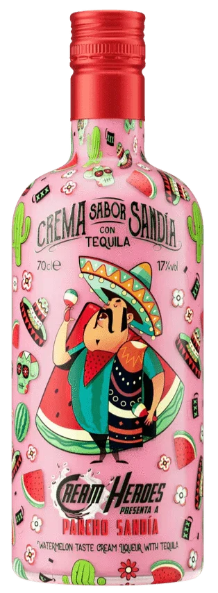 Cream Heroes Pancho SandĂa Watermelon Cream Liqueur With Tequila 70cl