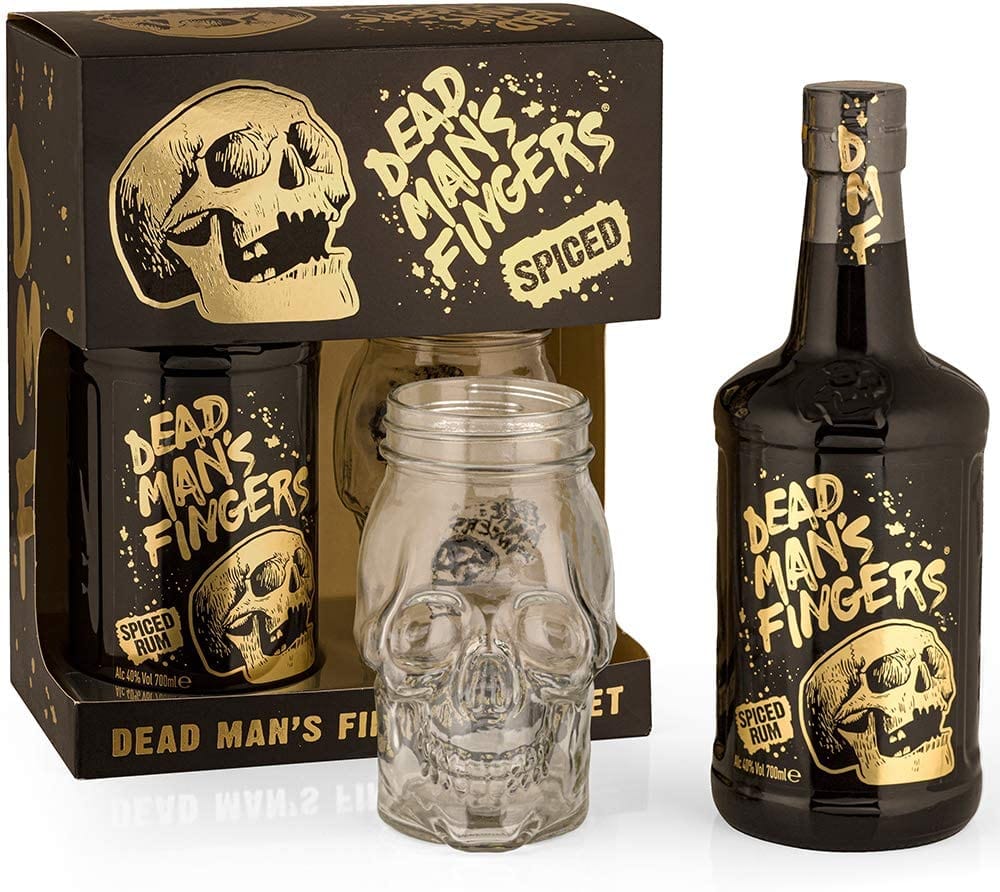 Dead Man's Fingers Spiced Rum 70cl Gift Pack with Glass
