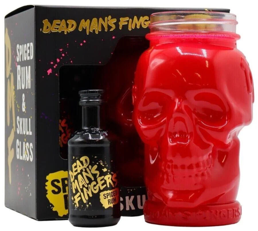 Dead Man's Fingers Spiced Rum Skull Glass 5cl