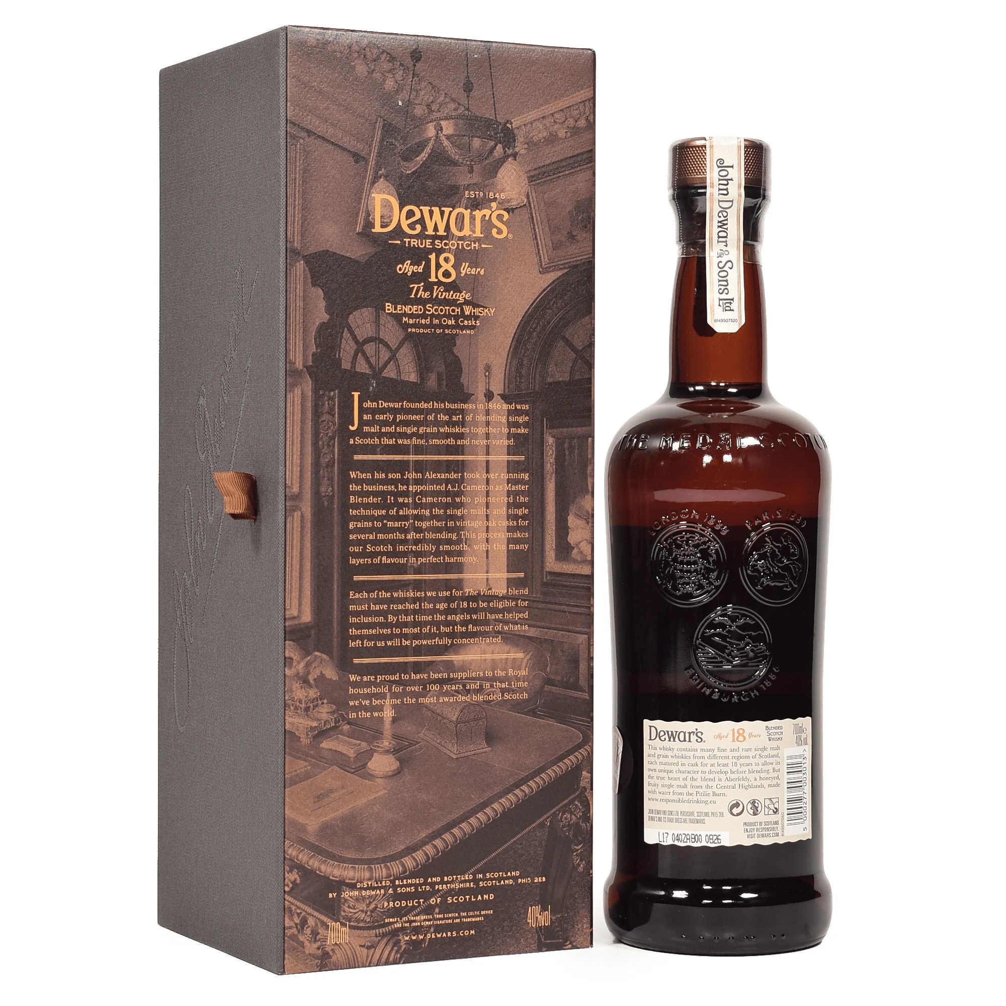 Dewar's 18 Year Old Blended Scotch Whisky 70cl - Image 2
