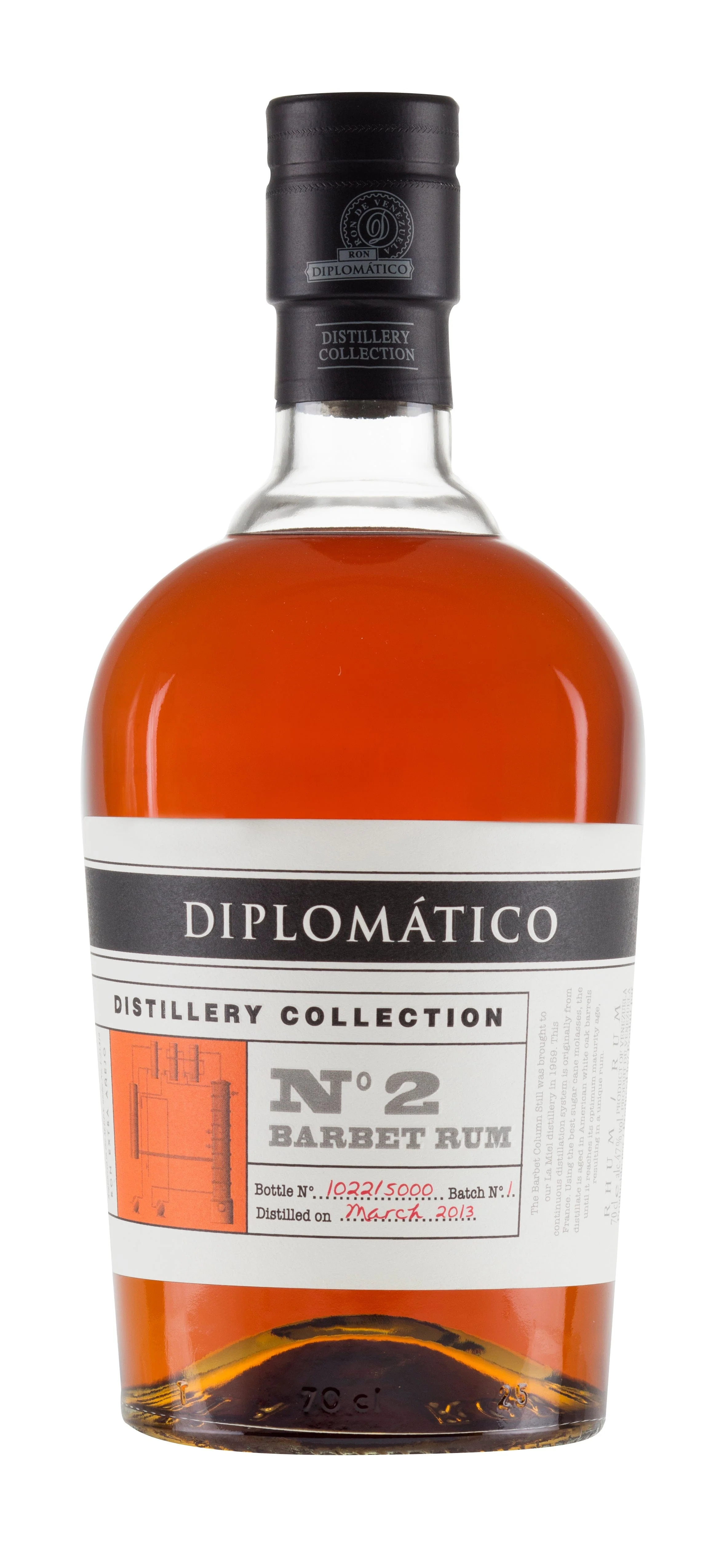 Diplomático Distillery Collection No.2 Single Barbet Rum 70cl - Image 2