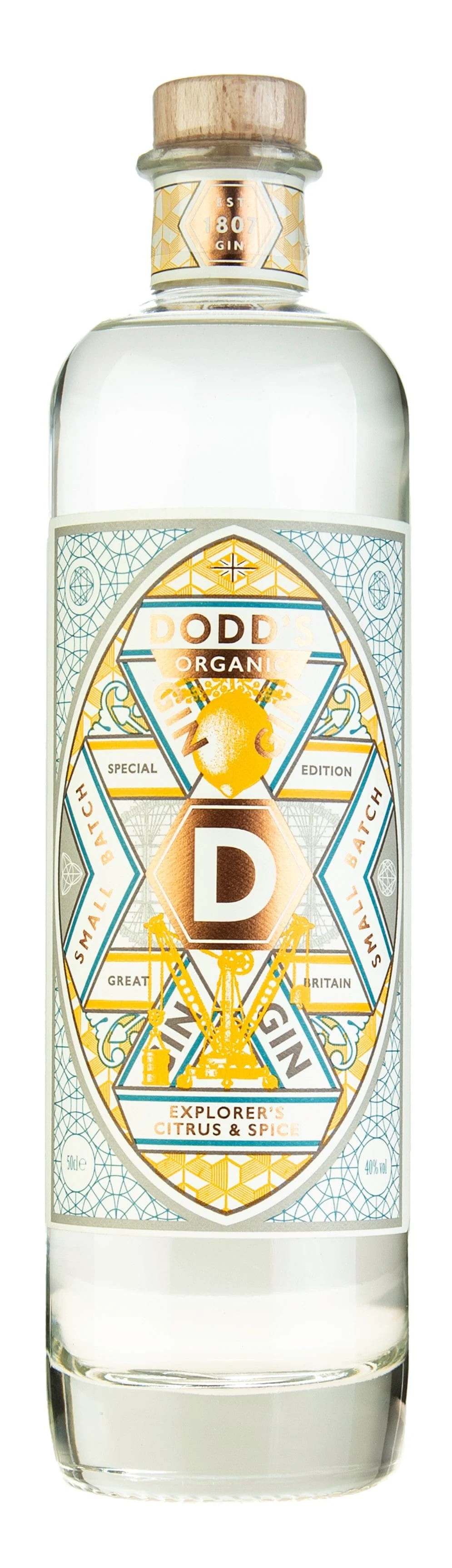 Dodd's Explorer's Citrus & Spice Organic Gin 50cl