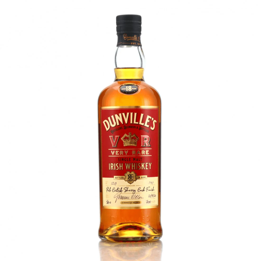 Dunville's VR 18 Year Old Single Palo Cortado Cask 70cl