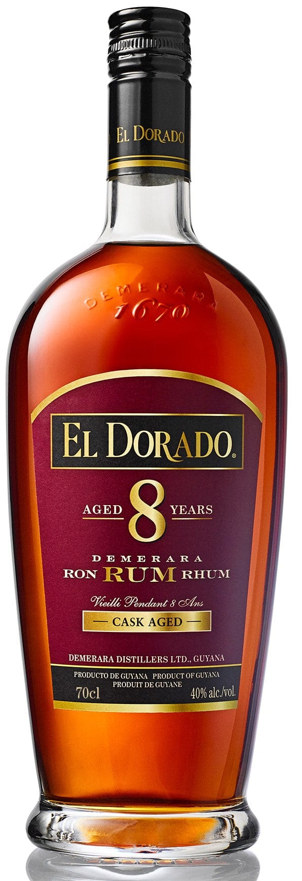 El Dorado 8 Year Old Cask Aged Rum 70cl