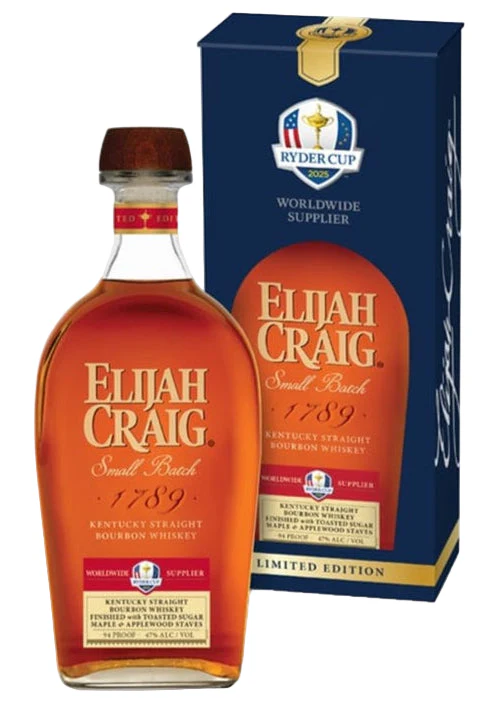 Elijah Craig Small Batch Kentucky Straight Bourbon Whiskey Ryder Cup 2025 Limited Edition 70cl