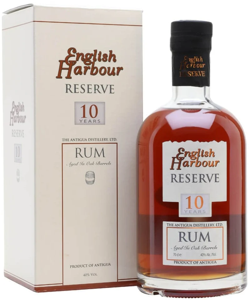 English Harbour Reserve 10 Year Old Single Traditional Column Still Rum 70cl