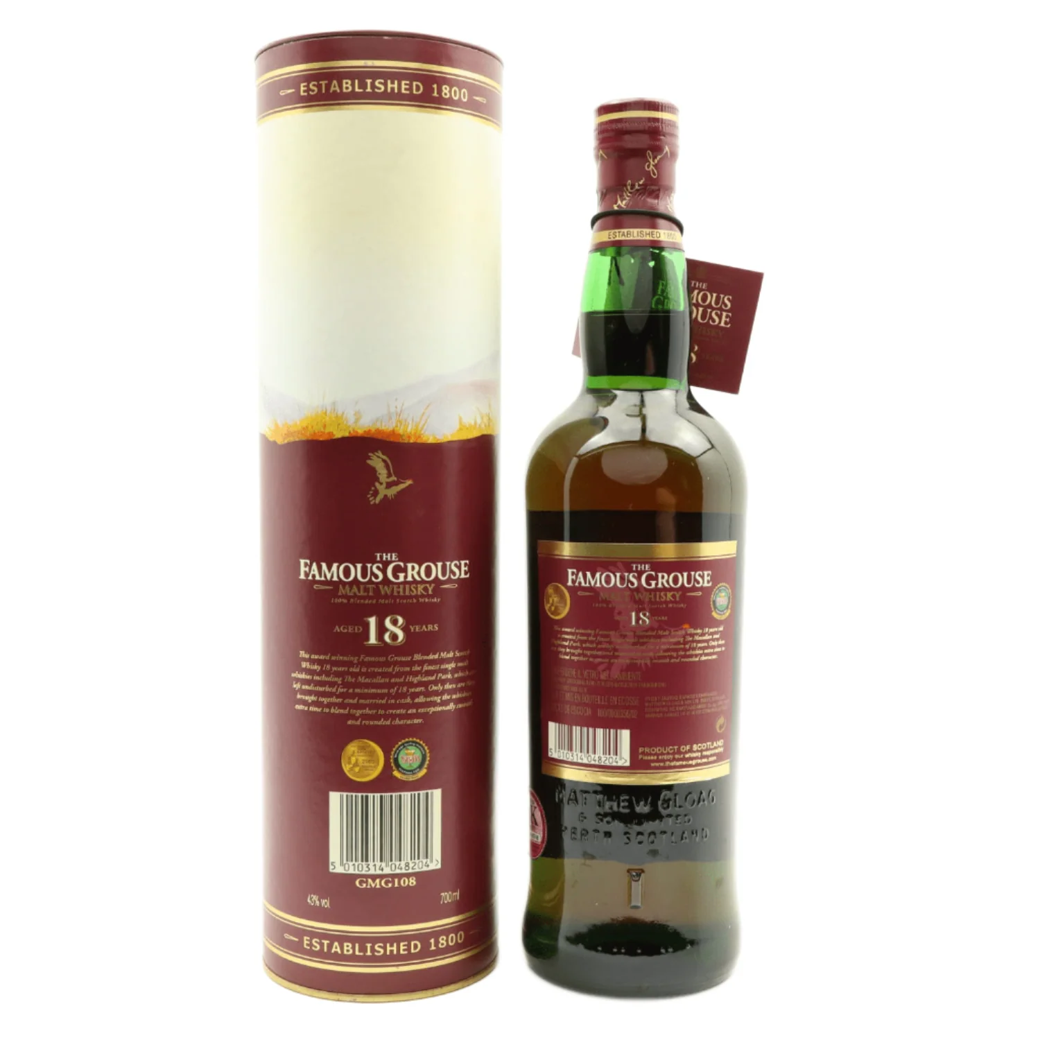 The Famous Grouse 18 Year Old Gift Tube 70cl - Image 2