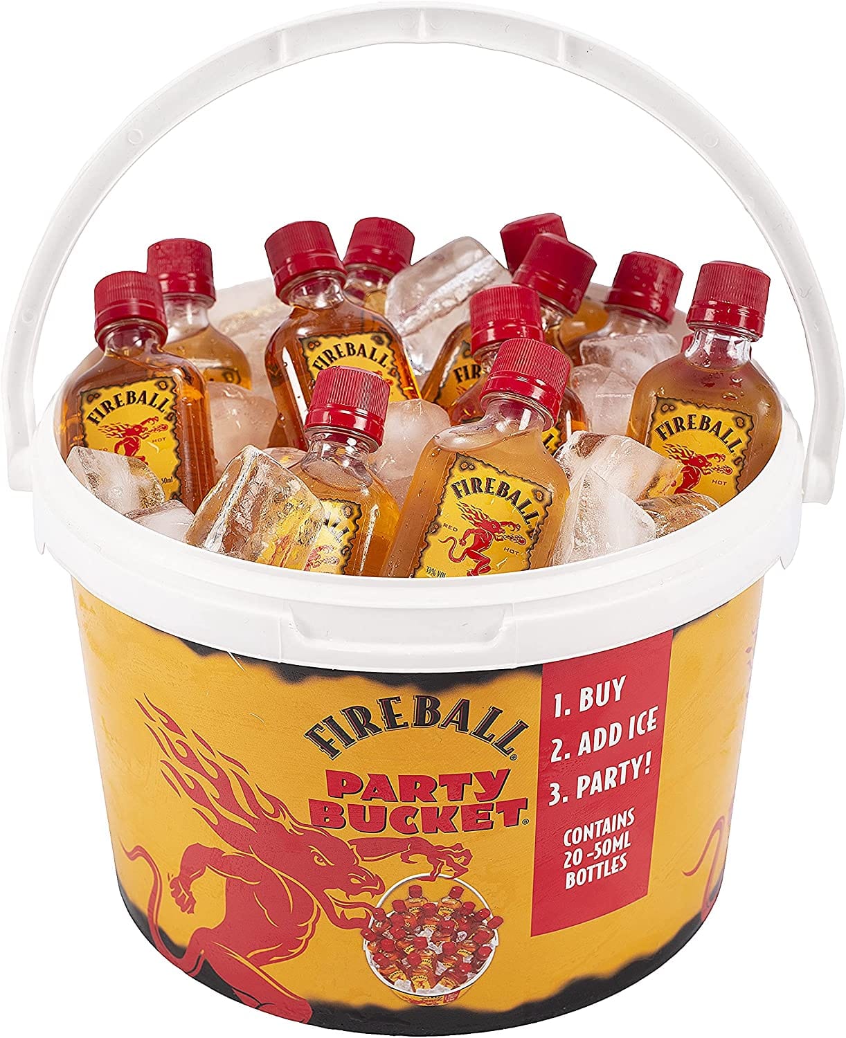 Fireball Cinnamon Whisky Liqueur Party Bucket 20x5cl